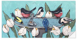 Wandsticker Poolparty der Vögel im Garten - Jade Reynolds