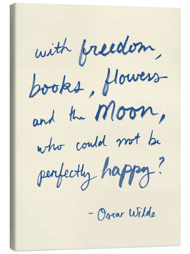 Canvas print Oscar Wilde, quote