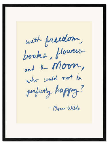 Framed art print Oscar Wilde, quote