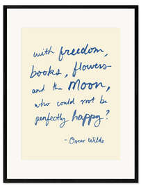 Framed art print Oscar Wilde, quote