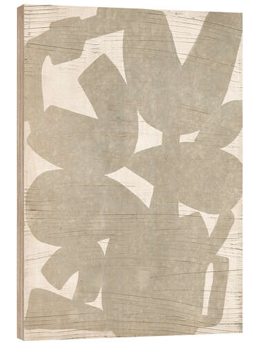 Quadro de madeira Abstract Paper Bouquet II