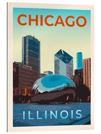Gallery print Chicago Retro Travel Art