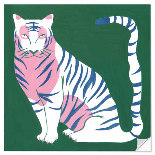 Selvklebende plakat White Tiger