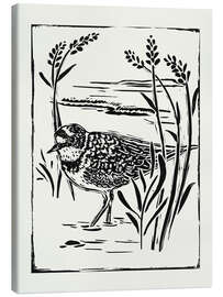 Canvas print Seabird in Linocut Style II - Victoria Barnes