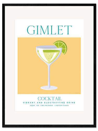 Gerahmter Kunstdruck Gimlet Cocktail