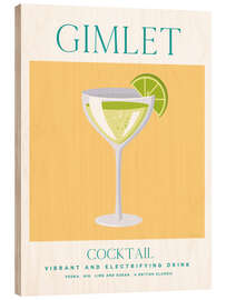 Stampa su legno Gimlet Cocktail