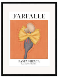 Impression artistique encadrée Farfalle - Pasta Fresca - Veronique Charron