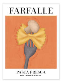 Poster Farfalle - Pasta Fresca - Veronique Charron