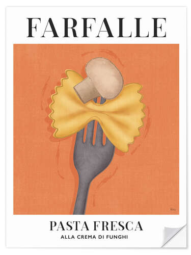 Naklejka na ścianę Farfalle - Pasta Fresca