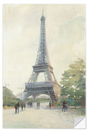 Wandsticker Paris am frühen Abend