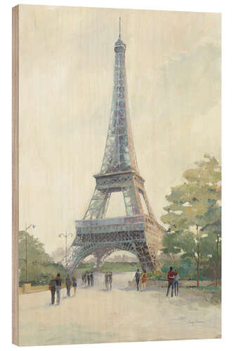 Wood print Early Evening Paris