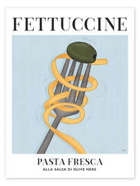 Poster Fettuccine - Pasta Fresca - Veronique Charron