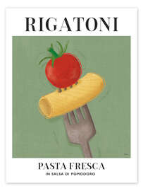 Poster Rigatoni - Pasta Fresca - Veronique Charron