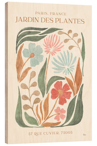 Tableau en bois Jardin des Plantes