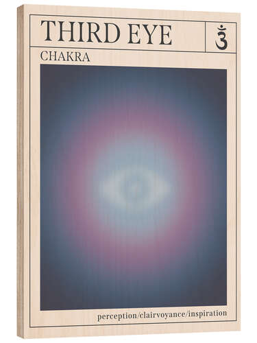 Stampa su legno Third Eye - Chakras