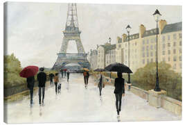 Canvas print Eiffel in the Rain Marsala Umbrella - Avery Tillmon