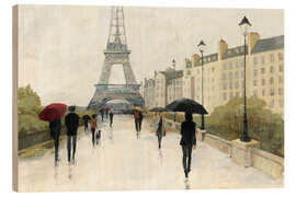Holzbild Eiffel im Regen - Avery Tillmon