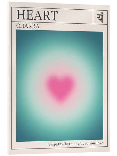 Tableau en verre acrylique Heart - Chakras