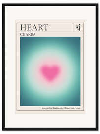 Gerahmter Kunstdruck Heart - Chakras - Wild Apple Portfolio