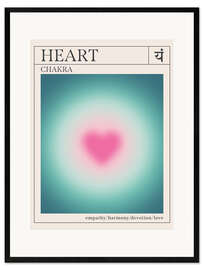Gerahmter Kunstdruck Heart - Chakras