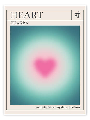 Póster Heart - Chakras