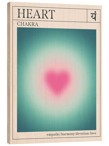 Quadro de madeira Heart - Chakras