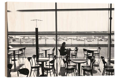 Quadro de madeira Frankfurt Germany, Airport Lounge