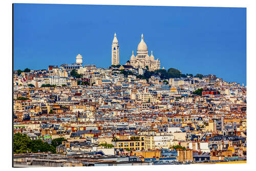 Aluminium print View of Paris City Centre