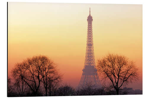 Aluminium print Evening Tuning at the Eiffel Tower