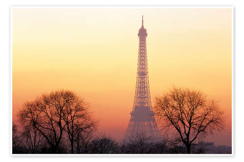 Poster Abendstimmmung am Eiffel Turm