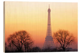 Quadro de madeira Evening Tuning at the Eiffel Tower - Jones &amp; Shimlock