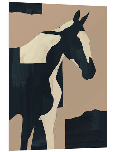 Foam board print Abstract Minimal Horse