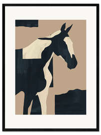 Framed art print Abstract Minimal Horse