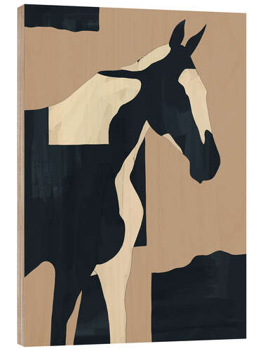 Obraz na drewnie Abstract Minimal Horse