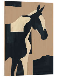 Obraz na drewnie Abstract Minimal Horse