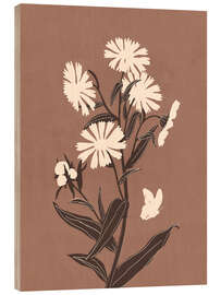 Holzbild Abstract Flowers 16