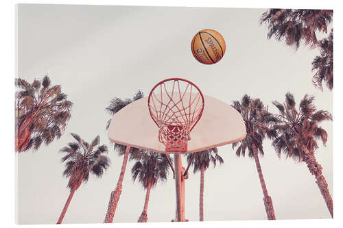Acrylic print Basket in pastel colours