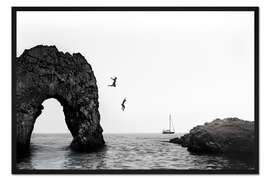 Gerahmter Kunstdruck Tauchen