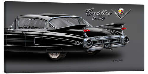 Tableau sur toile 1959 Cadillac Biarritz