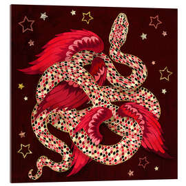 Acrylglasbild Mythische Schlange zum Mondneujahr - SpaceFrog Designs