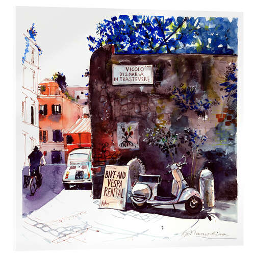 Acrylic print Roman Holiday in Trastevere