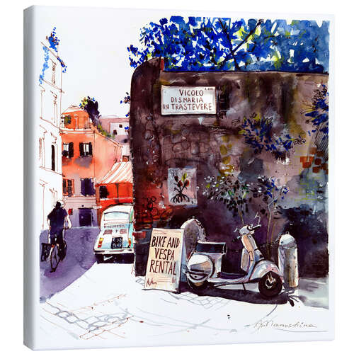 Canvas print Roman Holiday in Trastevere
