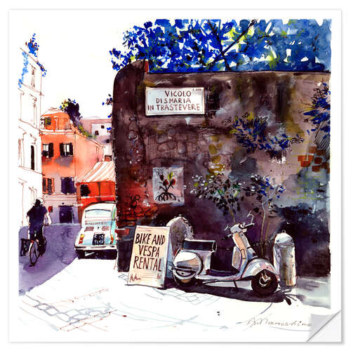 Wall sticker Roman Holiday in Trastevere