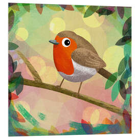 Hartschaumbild Glücksbote Robin - Julia Reyelt