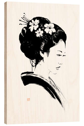 Wood print Daydreaming