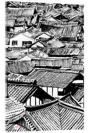 Acrylic print Rooftops - Péchane
