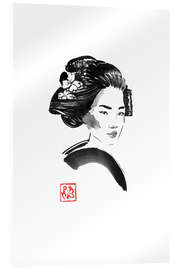 Acrylic print Geisha hair style - Péchane