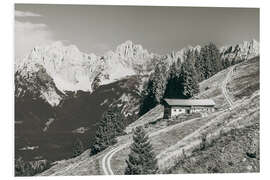 Hartschaumbild Bergbauernhof bei Kitzbühel in Tirol