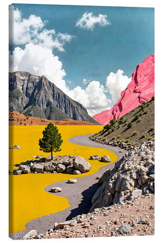 Stampa su tela Follow the Yellow Path