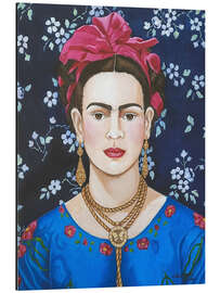 Alubild Frida mit Blumen